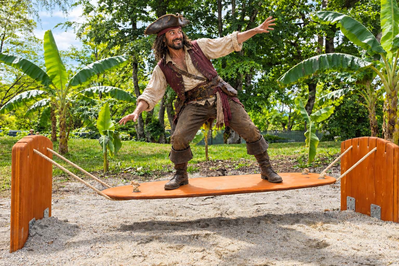 Sand surfing